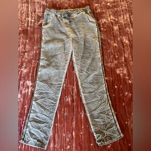 Women's Tempo Paris Pull-On Gray Distressed-Wash Jogger Pants